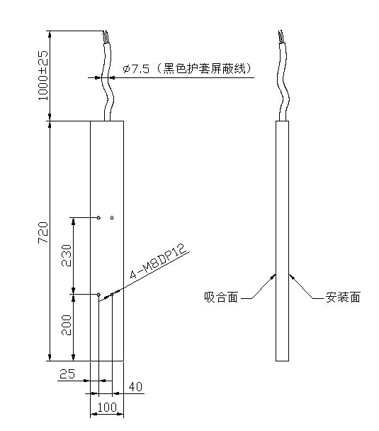 方形机械手电永吸盘星空体育综合登录入口（中国）官方网站
尺寸图