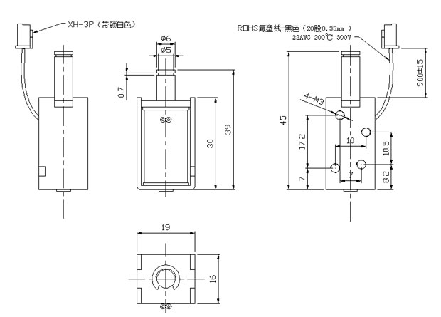 电饭煲用推拉式星空体育综合登录入口（中国）官方网站
尺寸图
